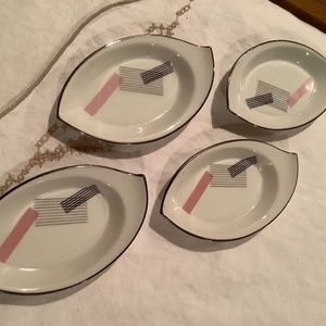 Set of 4 Vintage Noritake Tea Bag holders
